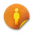 Orange sticker badges 077 Icon